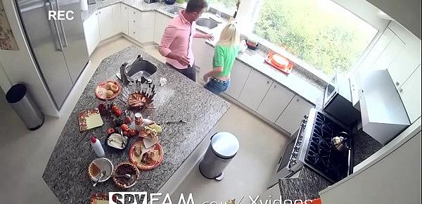  SPYFAM Step Sis Fucked In The Kitchen On Thanksgiving